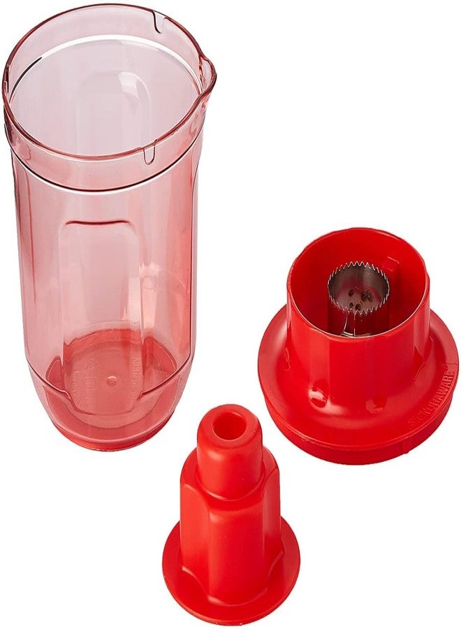 HELIMIX Corn Cutter Corn Cob Stripping Kernels Remover Vegetable Peeler Corn Seeds Remover Planer with Corn Storage Mug Red - Image 3